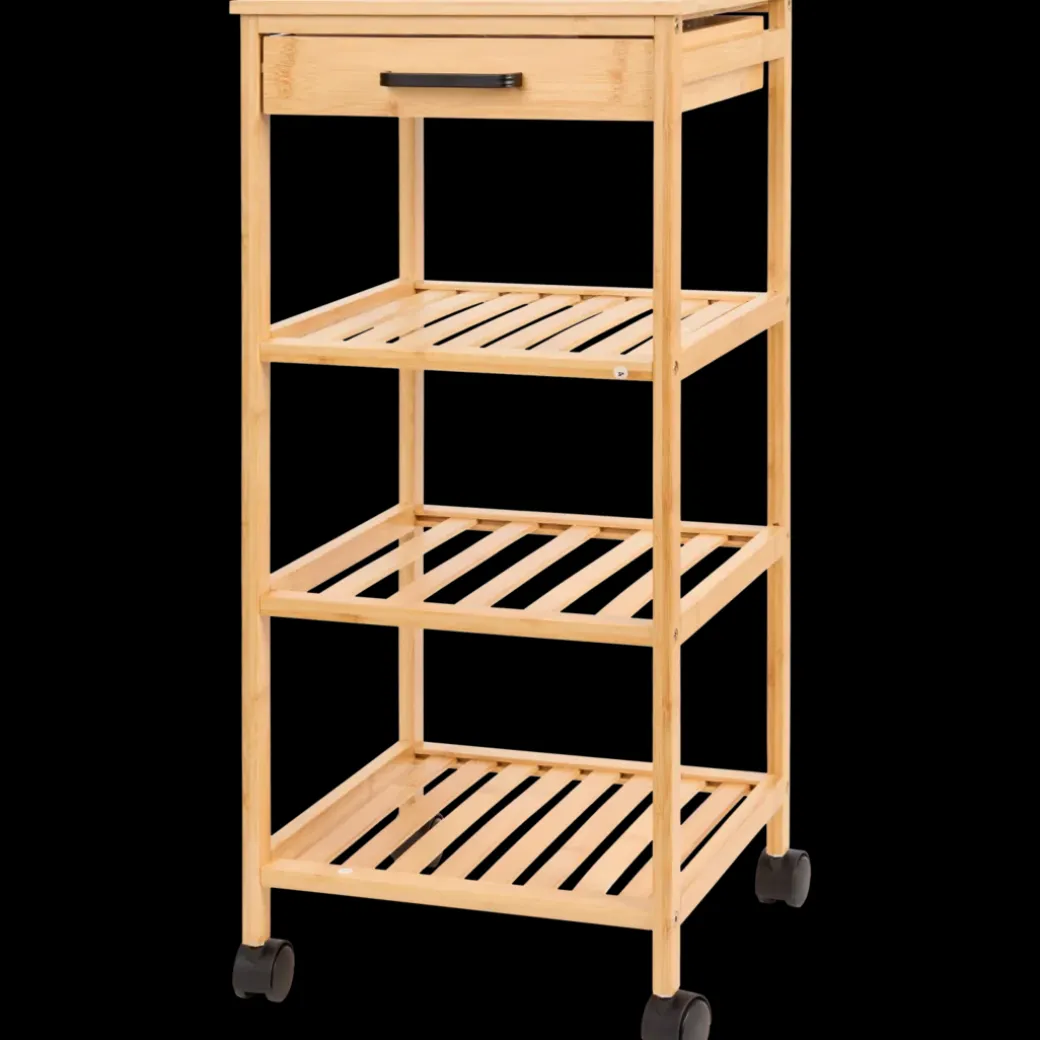 Bamboe trolley 33 x 33 x 73,5 cm | Action NL