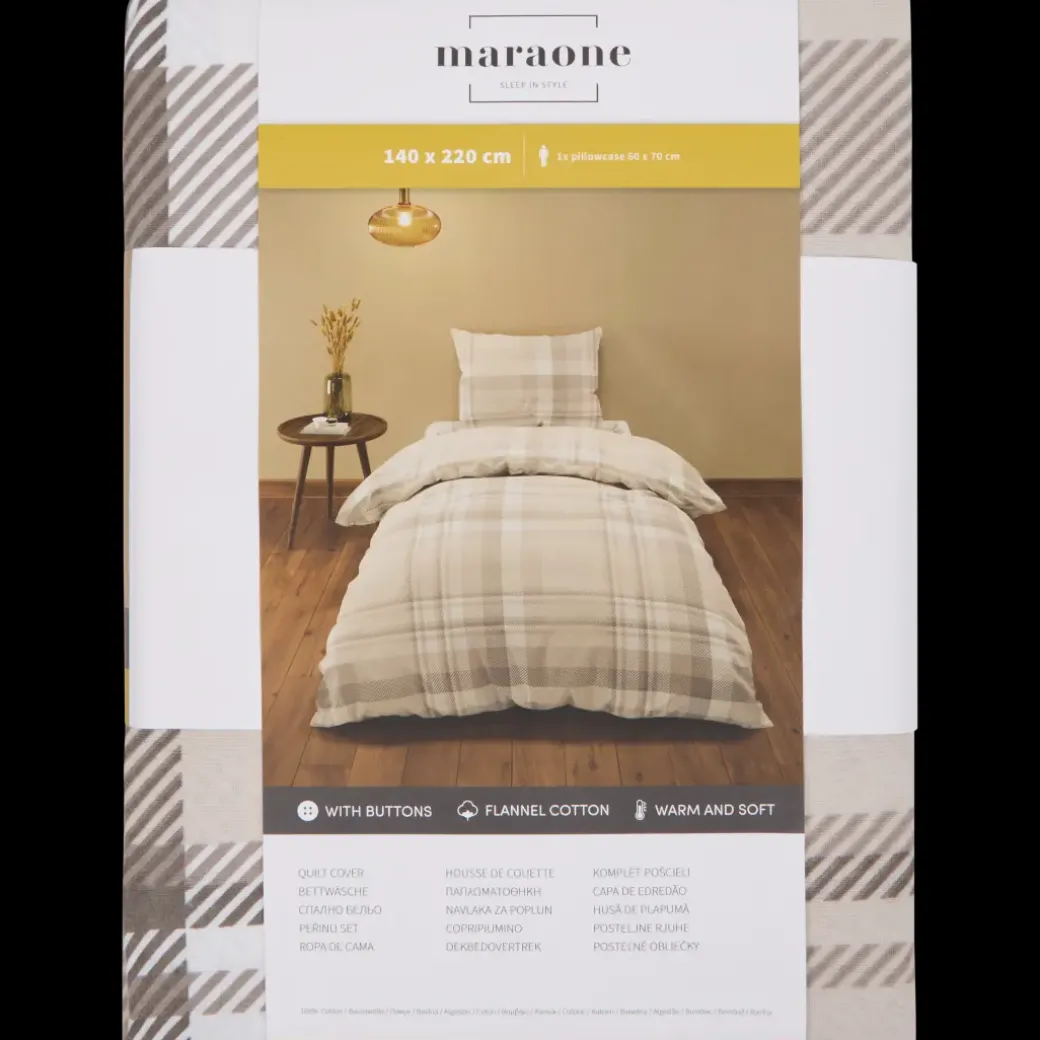 Flanel dekbedovertrek 140 x 200 cm | Action NL