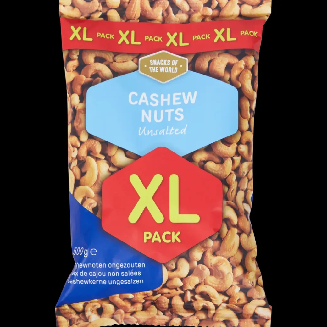 Snacks of the World ongezouten cashewnoten XL-pack | Action NL